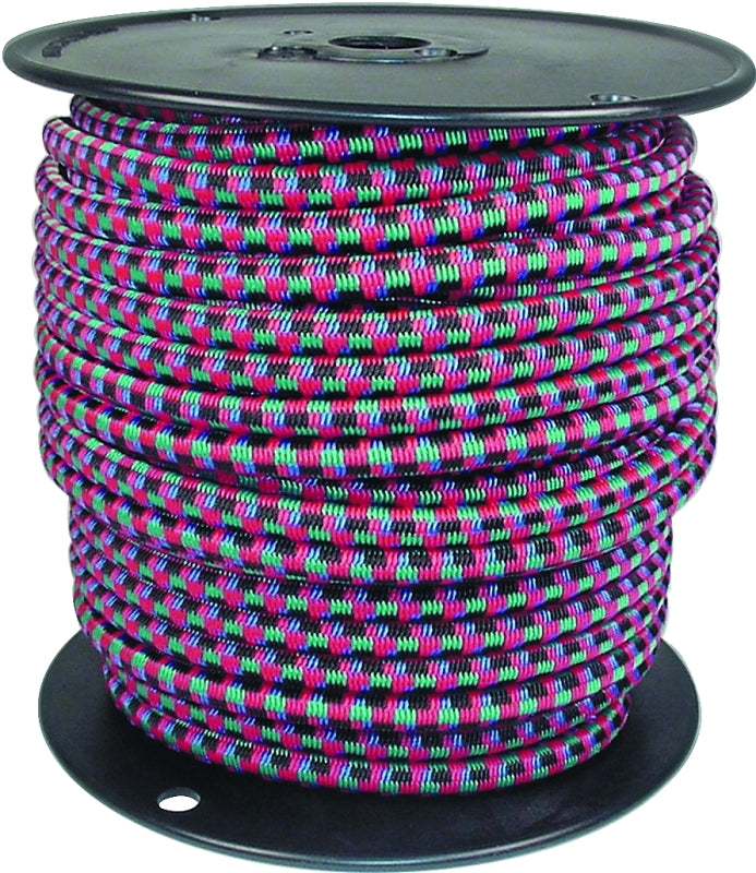 Keeper 06415 Bungee Cord, 5/16 in Dia, 125 ft L, Rubber