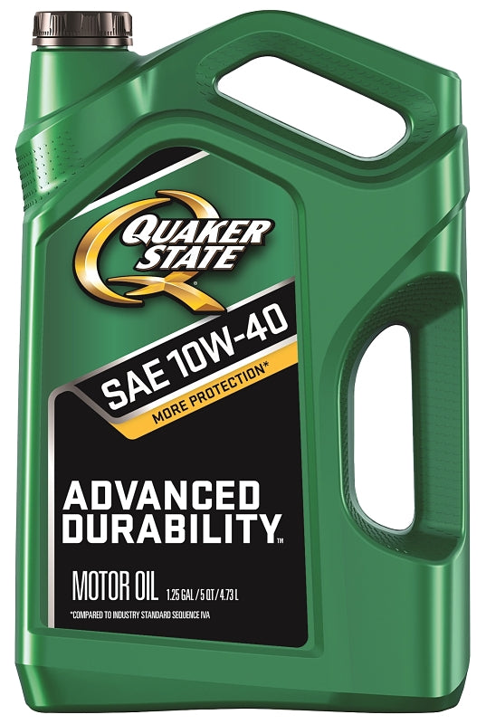 Quaker State Advanced Durability 550044961 Conventional Motor Oil, 10W-40, 5 qt Bottle