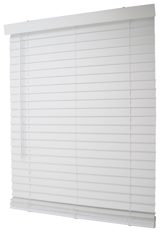 Simple Spaces FWMB-13 Blind, 64 in L, 32 in W, Faux Wood, White