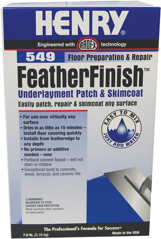 Henry 12163 Underlayment Patch and Skimcoat, Gray, 7 lb, Bag