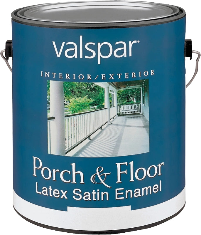 Valspar Medallion 1500 Series 027.0001533.007 Porch and Floor Paint, Satin, Light Gray, 1 gal