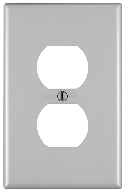 Leviton 00PJ8-00T Device Receptacle Wallplate, 4-7/8 in L, 3-1/8 in W, 1 -Gang, Nylon, Light Almond