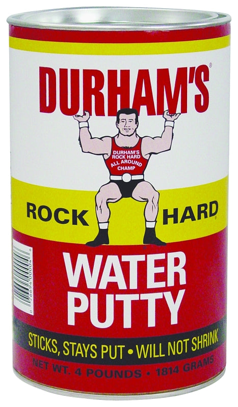 Durham's 4 Water Putty, Natural Cream, 4 lb, Can