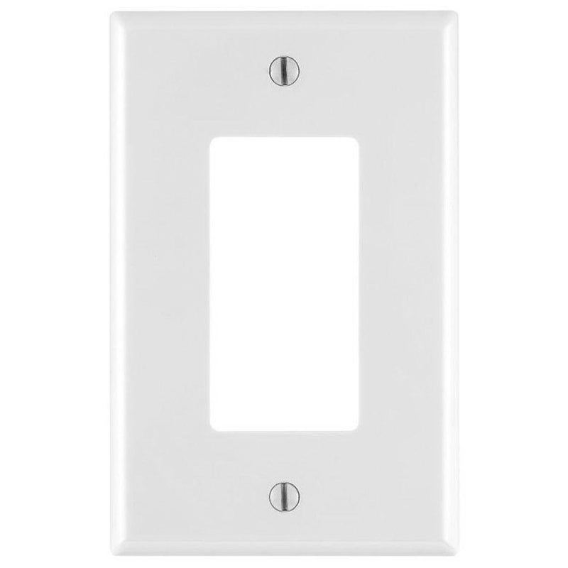Leviton M52-0PJ26-0WM Wallplate Pack, 4.88 in L, 3.13 in W, 1-Gang, Nylon, White