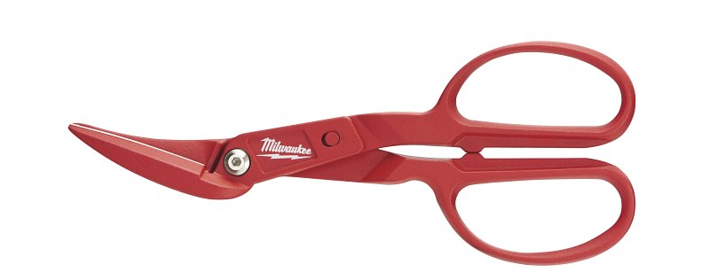 Milwaukee 48-22-4005 Offset Tinner Snips, 11-5/16 in OAL, 2 in L Cut, Offset Cut, Steel Blade, Contoured Handle