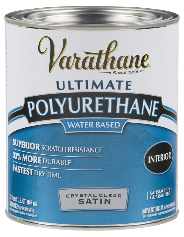 Rust-Oleum 200241H Polyurethane, Liquid, Crystal Clear, 1 qt, Can