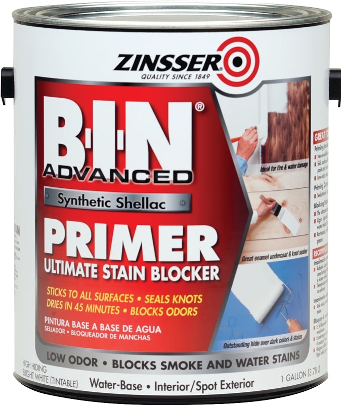 Zinsser 270976 Primer, Flat, White, 1 gal, Can