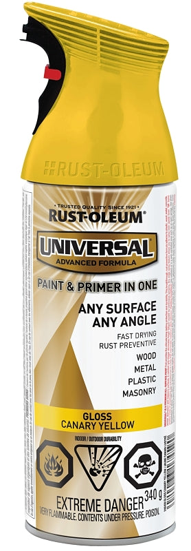 Rust-Oleum 246439 Enamel Spray Paint, Gloss, Canary Yellow, 340 g, Can