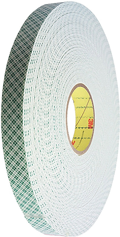 3M 4016-1/2 Tape, 36 yd L, 1/2 in W, Off-White