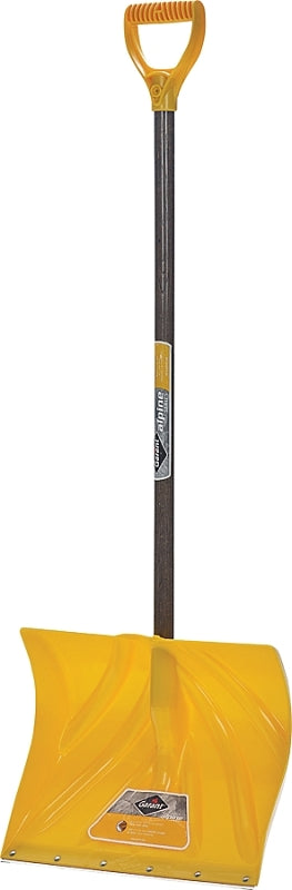Garant APM18KDRU Snow Shovel, 18 in W Blade, 13-1/2 in L Blade, Polyethylene Blade, Wood Handle, 51 in OAL