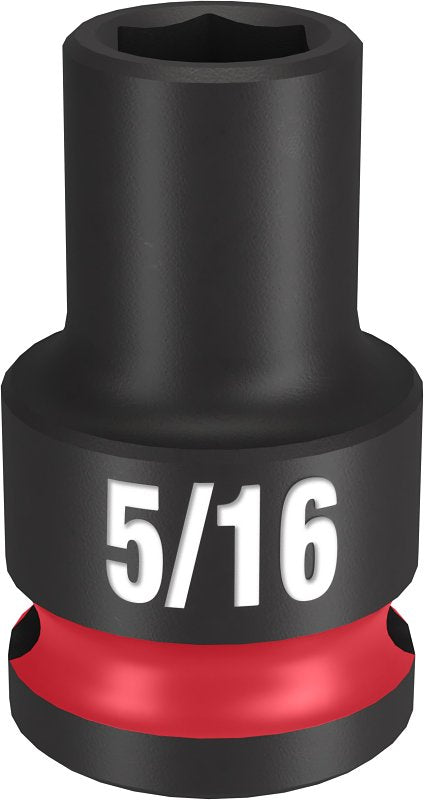 Milwaukee SHOCKWAVE Impact Duty Series 49-66-6102 Shallow Impact Socket, 5/16 in Socket, 3/8 in Drive, Square Drive