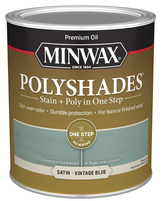 STAIN WOOD SATIN VTGE BLUE 1QT
