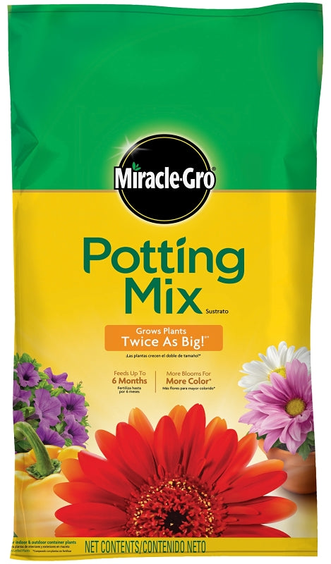 Miracle-Gro 75651300 Potting Soil Bag, 1 cu-ft Coverage Area Bag