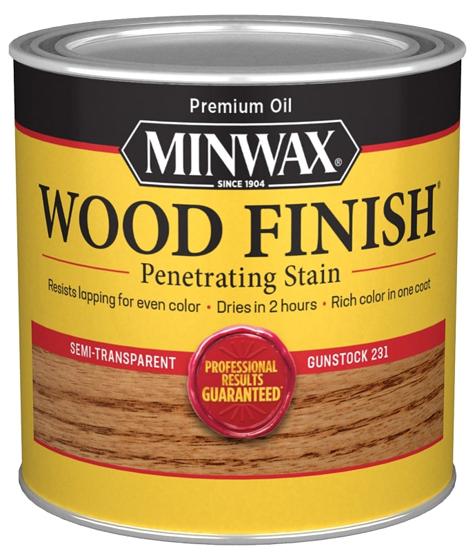 Minwax 223104444 Wood Stain, Gunstock, Liquid, 0.5 pt, Can