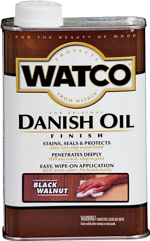 Watco 65351 Danish Oil, Black/Walnut, Liquid, 1 pt, Can