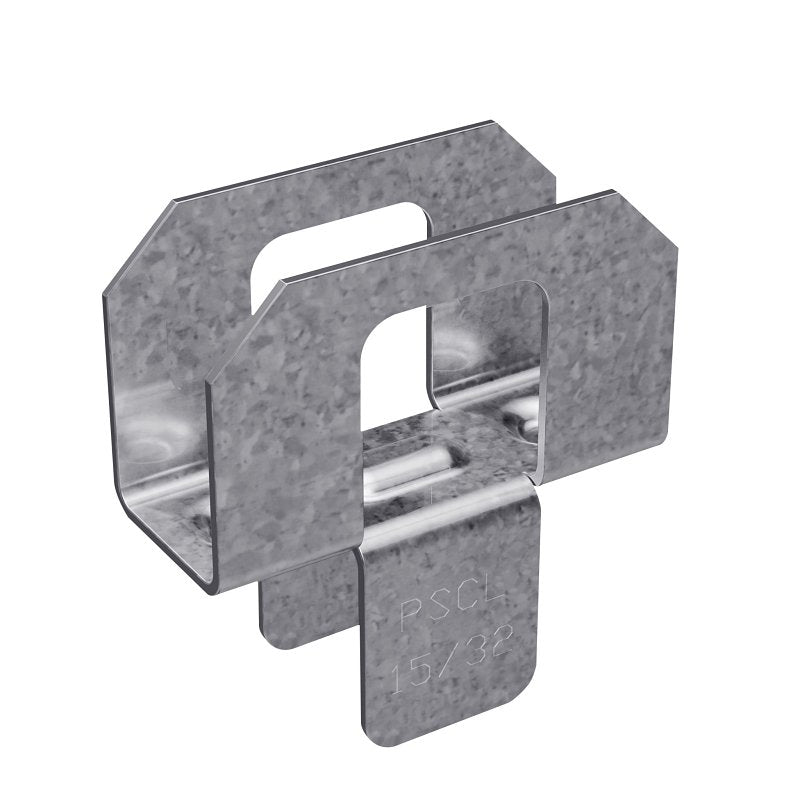 Simpson Strong-Tie PSCL 15/32 Panel Sheathing Clip, 20 ga Thick Material, Steel, Galvanized