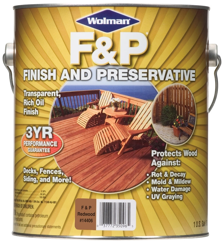 Wolman 14406 Preservative, Redwood, Liquid, 1 gal, Can