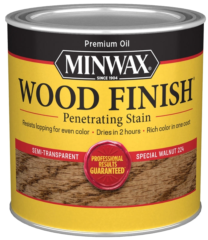 Minwax 222404444 Wood Stain, Special Walnut, Liquid, 0.5 pt, Can