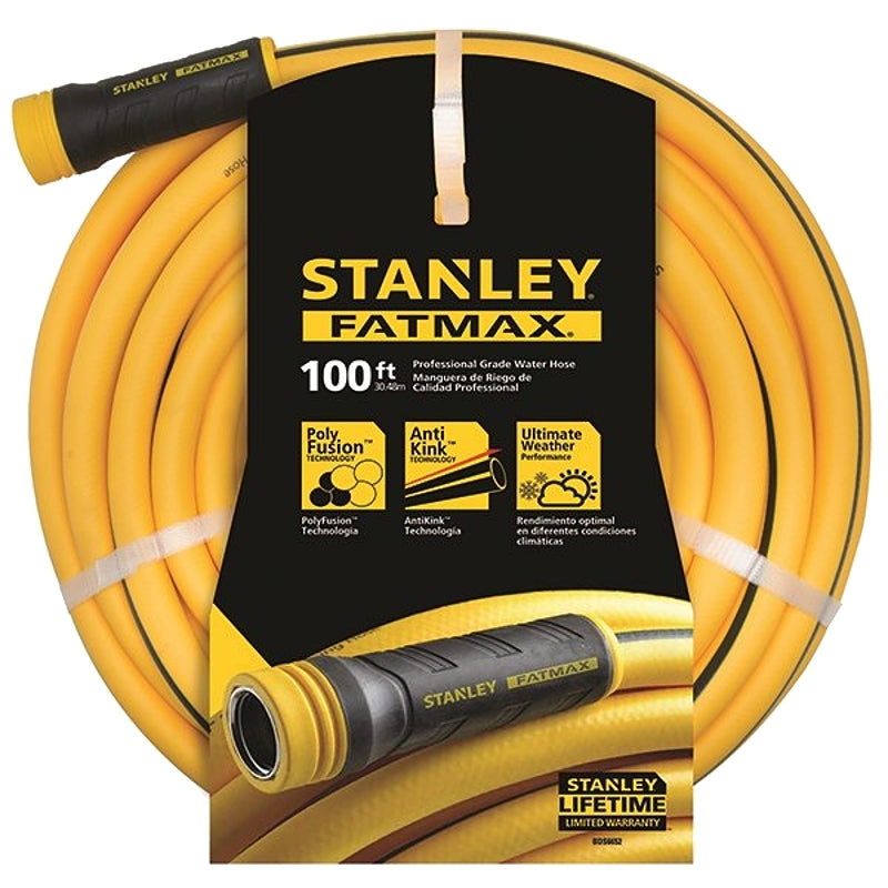 Stanley BDS6652 Garden Hose, 100 ft L, Polyurethane/PVC, Yellow