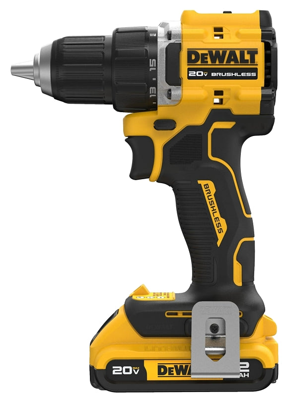 DeWALT ATOMIC COMPACT Series DCD794D1 Drill Driver Kit, Battery Included, 20 V, 2 Ah, 1/2 in Chuck, Keyless Chuck