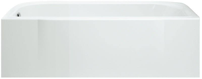 Sterling Accord Series 71141110-0 Bathtub, 60 in L, 30 in W, Alcove Installation, Solid Vikrell, White, High-Gloss
