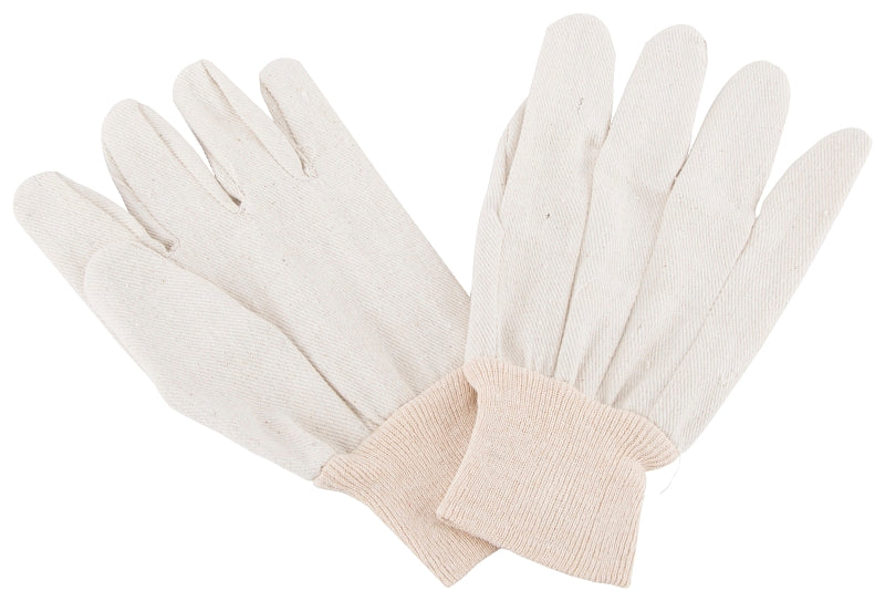 Diamondback GV-5221-3L Clute-Cut Work Gloves, One-Size, Straight Thumb, Knit Wrist Cuff, 70% Cotton 30% Polyester, 8 oz