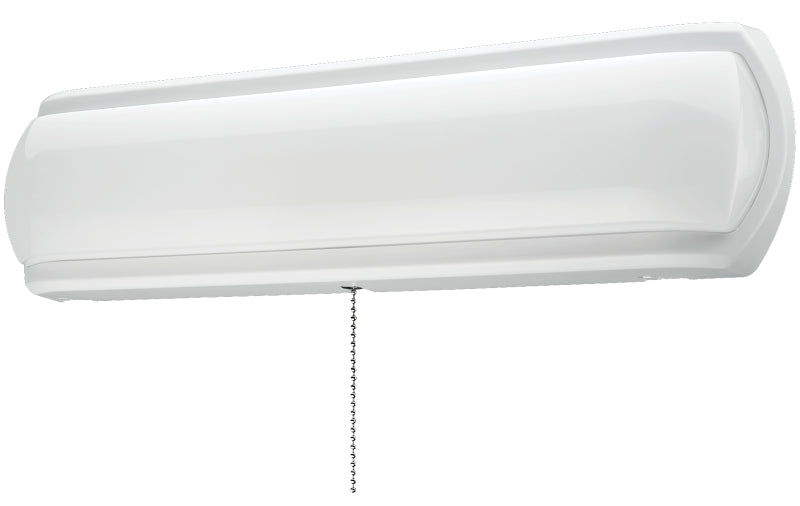 ETI 53603142 Closet Light with Pull Chain, 120 VAC, 16 W, LED Lamp, 1200 Lumens, 4000 K Color Temp, White Fixture