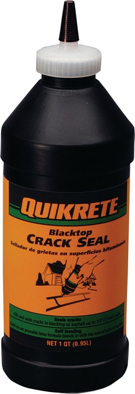 Quikrete 864005 Self-Leveling Crack Seal, Liquid, Black, Slight, 1 qt Bottle