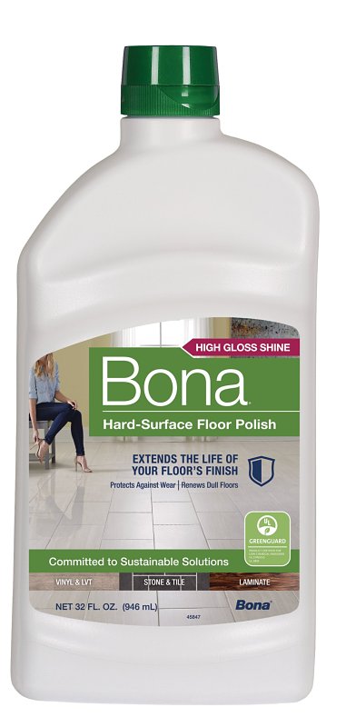 Bona WT760051161 Floor Polish, 32 oz, Liquid, White