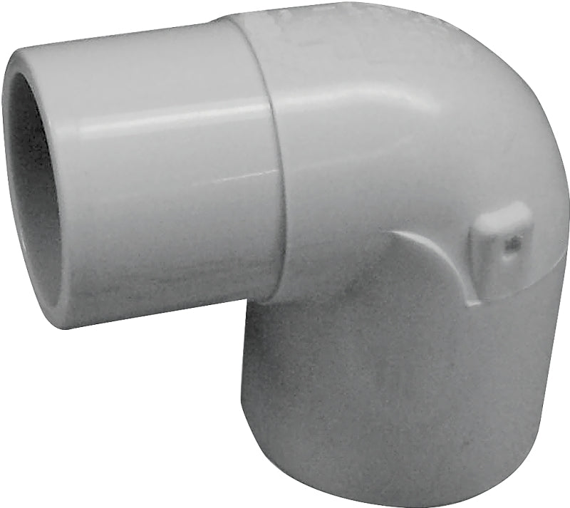 IPEX 435544 Street Pipe Elbow, 1/2 in, Spigot x Socket, 90 deg Angle, PVC, White, SCH 40 Schedule, 150 psi Pressure