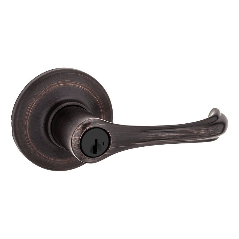 Kwikset 405DNL 11P SMT 6AL RCS Entry Lever, Bar Lock, Venetian Bronze, Zinc, Residential, Re-Key Technology: SmartKey