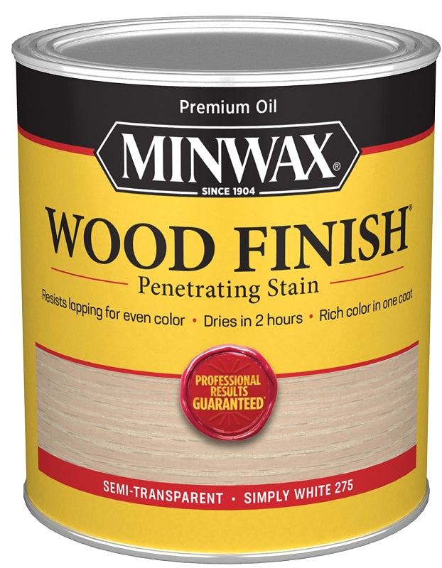 Minwax 700524444 Wood Stain, White, Liquid, 1 qt, Can