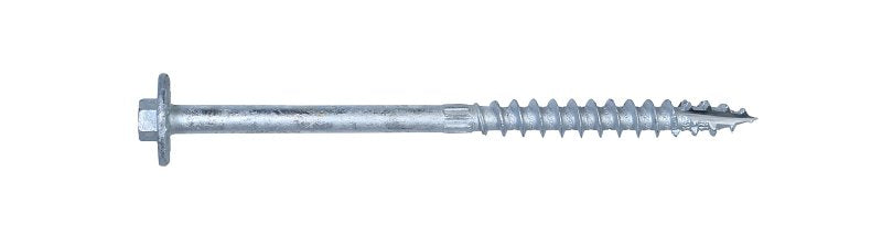 Simpson Strong-Tie Strong-Drive SDWH27600G-RP1 Screw, 6 in L, Serrated Thread, Large Washer Head, Hex Drive, Steel