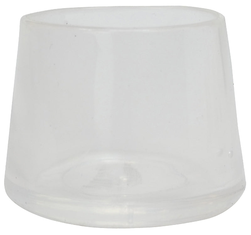 Shepherd Hardware 6211 Leg Tip, Round, Plastic, Clear, 7/8 in Dia, 3/4 in H