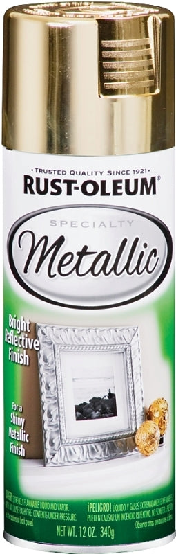 Rust-Oleum 340647 Metallic Spray Paint, Gloss, Gold, 11 oz, Aerosol Can