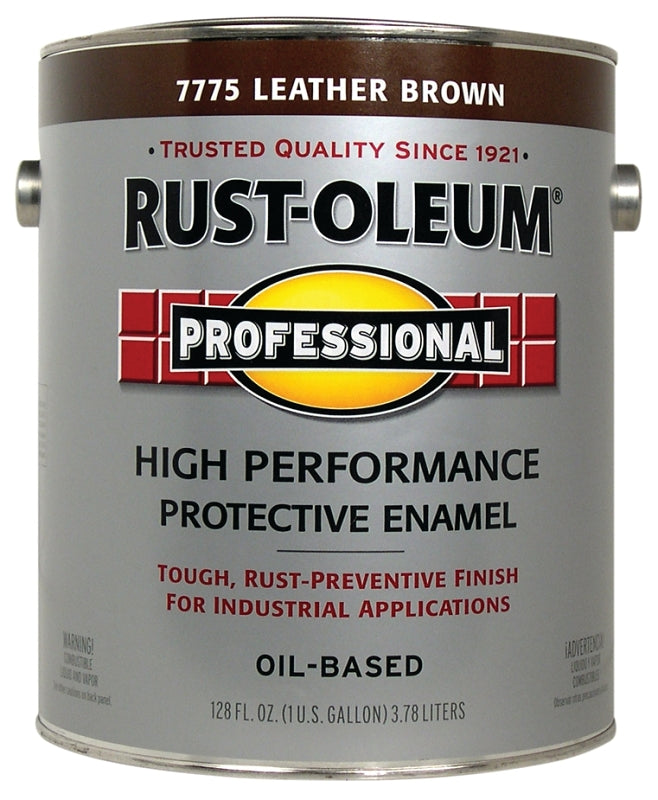 RUST-OLEUM PROFESSIONAL 7775402 Protective Enamel, Gloss, Leather Brown, 1 gal Can