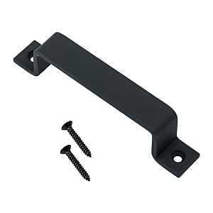 Renin Cairns Series BD450-MB Barn Door Handle, 163 mm H Handle, Matte Black