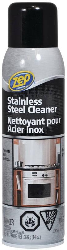 Zep CASSTL14 Stainless Steel Cleaner, 414 mL Can, Gas, Amber