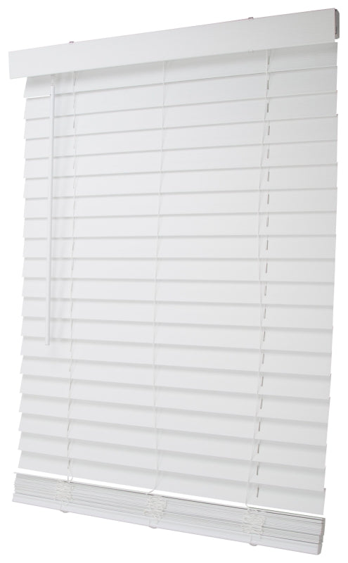 Simple Spaces FWMB-12 Blind, 64 in L, 31 in W, Faux Wood, White