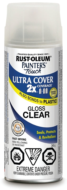 Rust-Oleum 253699 Spray Paint, Gloss, Clear, 340 g, Can