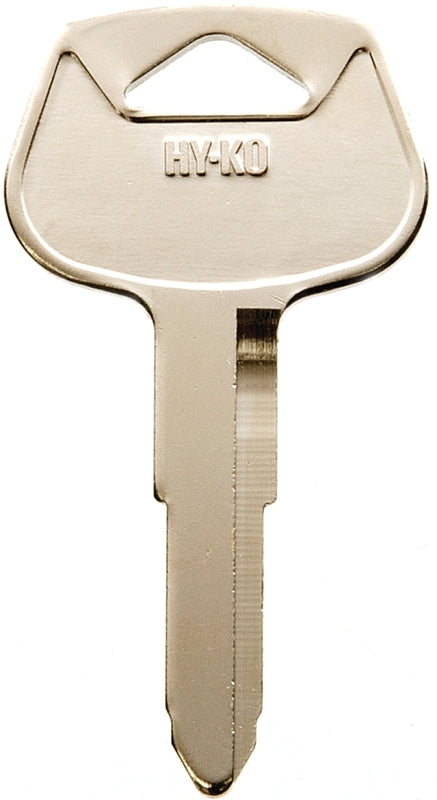 Hy-Ko 11010DC1 Key Blank, Brass, Nickel, For: Chrysler, Dodge, Eagle, Jeep, Plymouth Vehicles