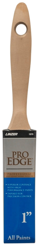 Linzer 1870-1 Paint Brush, 1 in W, Nylon/Polyester Bristle, Beavertail Handle