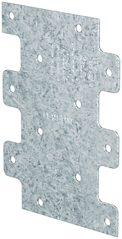 Simpson Strong-Tie LTP LTP4Z Lateral Tie Plate, 3 in W, 4-1/4 in H, Steel, ZMAX