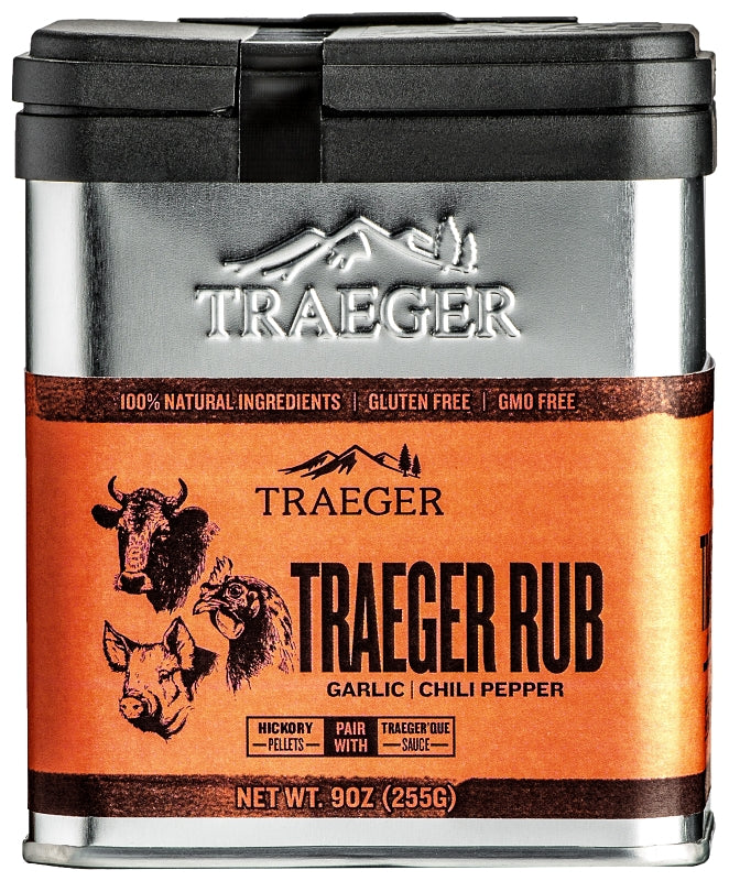 Traeger SPC174 Rub, Chili Pepper, Garlic Flavor, 9 oz Tin