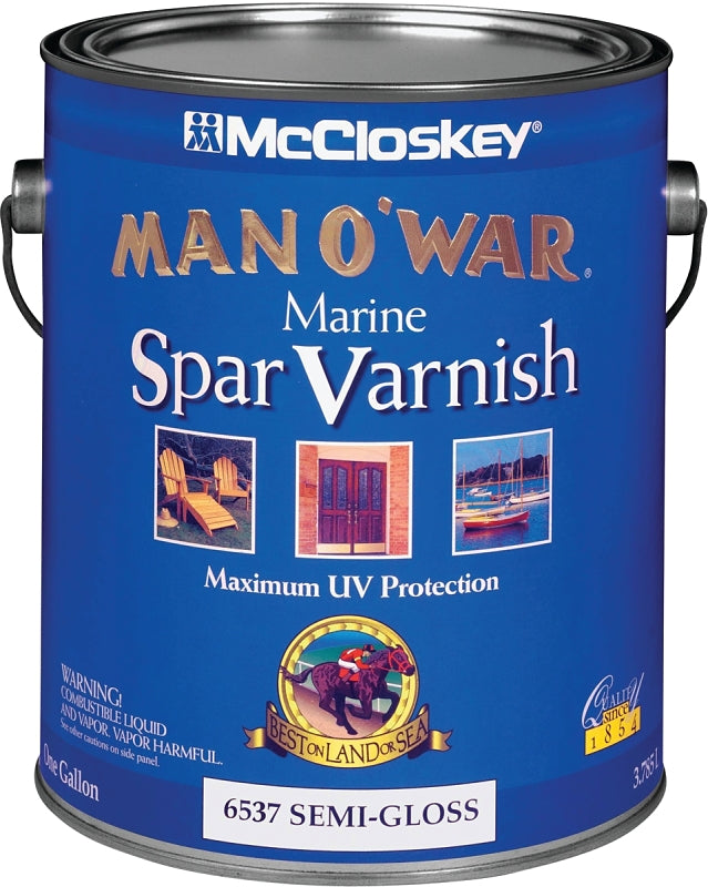 McCloskey Man O'War 080.0006537.007 Marine Spar Varnish, Semi-Gloss, 1 gal