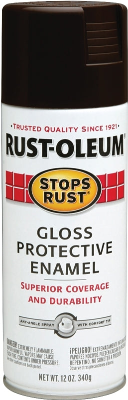 Rust-Oleum 262661 Rust Preventative Spray Paint, Gloss, Dark Walnut, 12 oz, Can