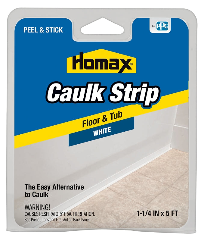 Homax 34030 Caulking Strip, White, 120 deg F