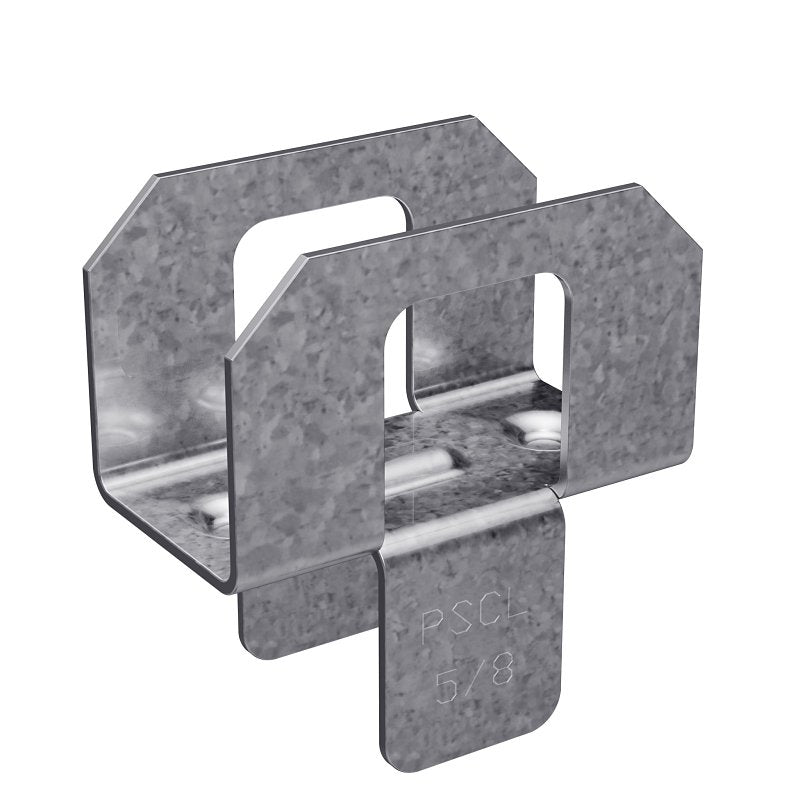 Simpson Strong-Tie PSCL 5/8-R50 Panel Sheathing Clip, 20 ga Thick Material, Steel, Galvanized