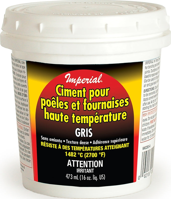 Imperial KK0283-A Stove and Furnace Cement, 16 oz Tub