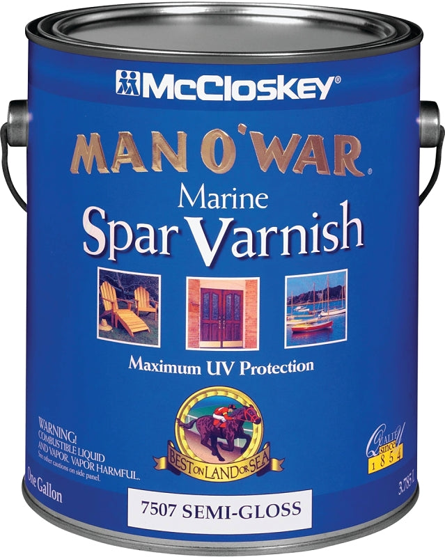 McCloskey Man O War 80-7507 080.0007507.007 Spar Varnish, Semi-Gloss, 1 gal